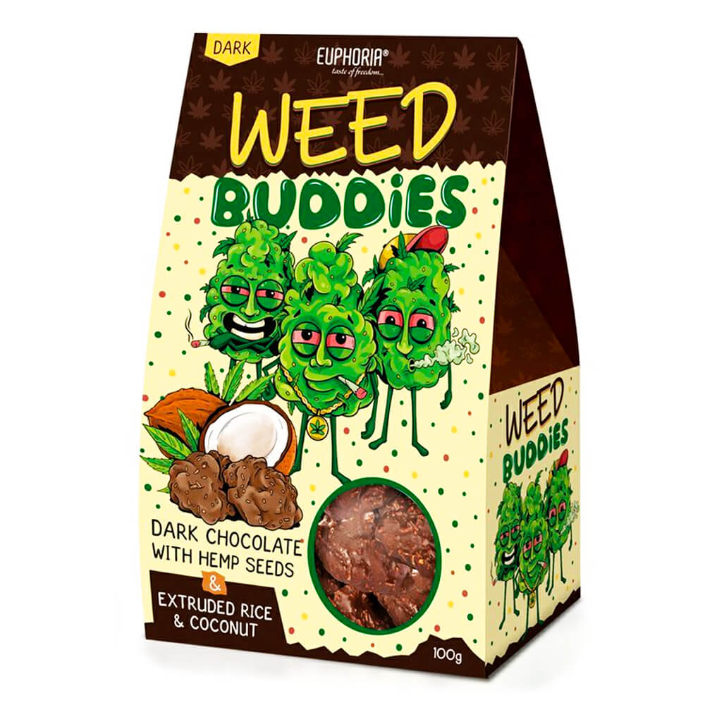 Euphoria Weed Buddies Dark Schokolade Cookies 100g